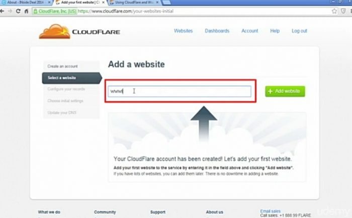 Add Website For CDN in Cloud Flare