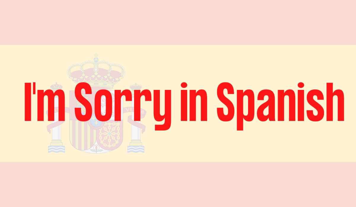 I'm Sorry in Spanish