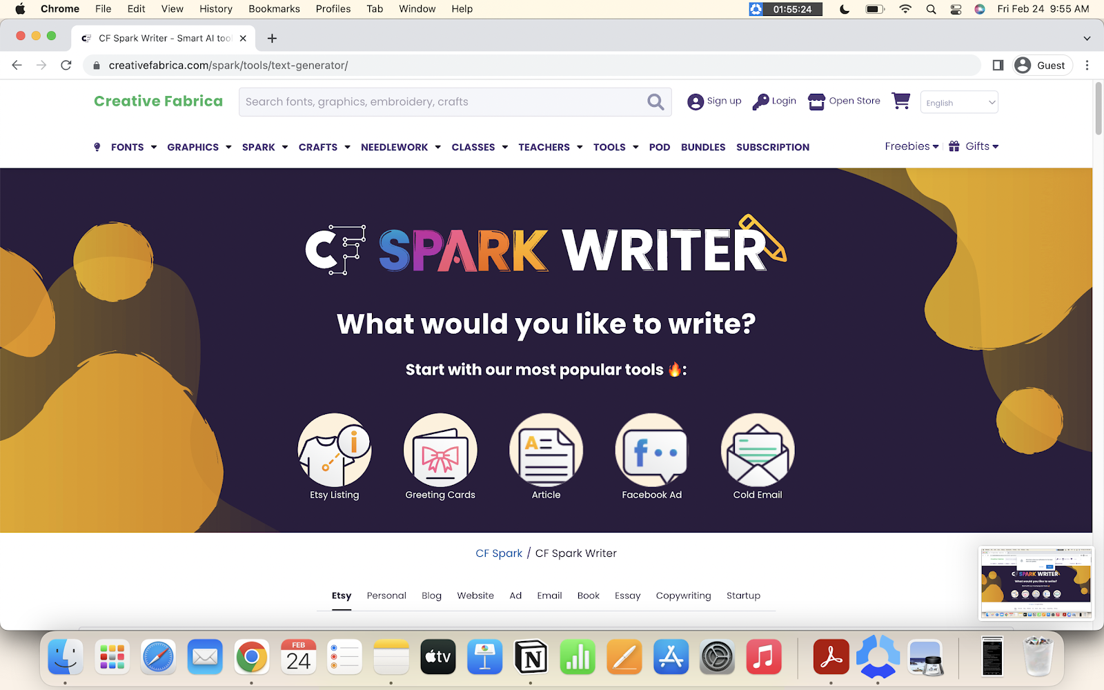 CF Spark Writer