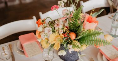 assorted flowers on table