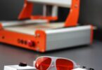 orange and white plastic frame sunglasses