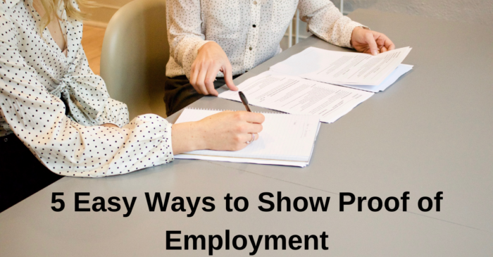 How to Show Proof of Employment? 