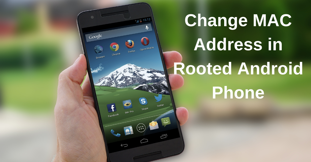 Change MAC Address in Android Phone