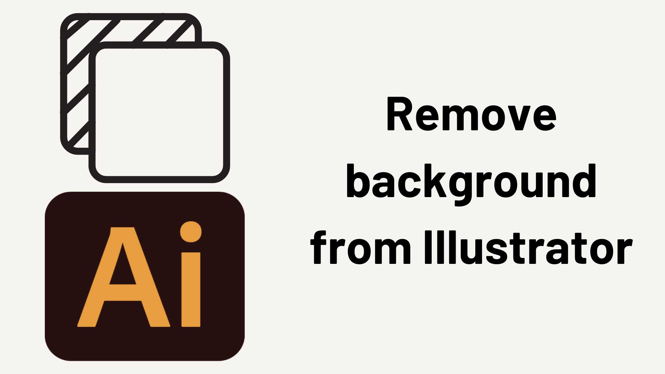 Remove background from Illustrator