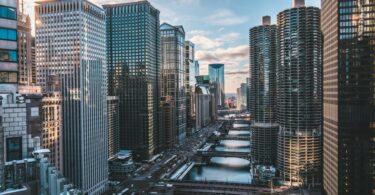 aerial shot of buildings